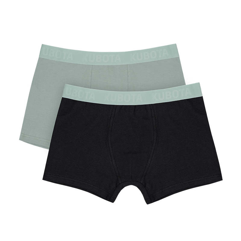 KUBOTA BOKSERKI MĘSKIE 2-PAK CZARNO-MIĘTOWE