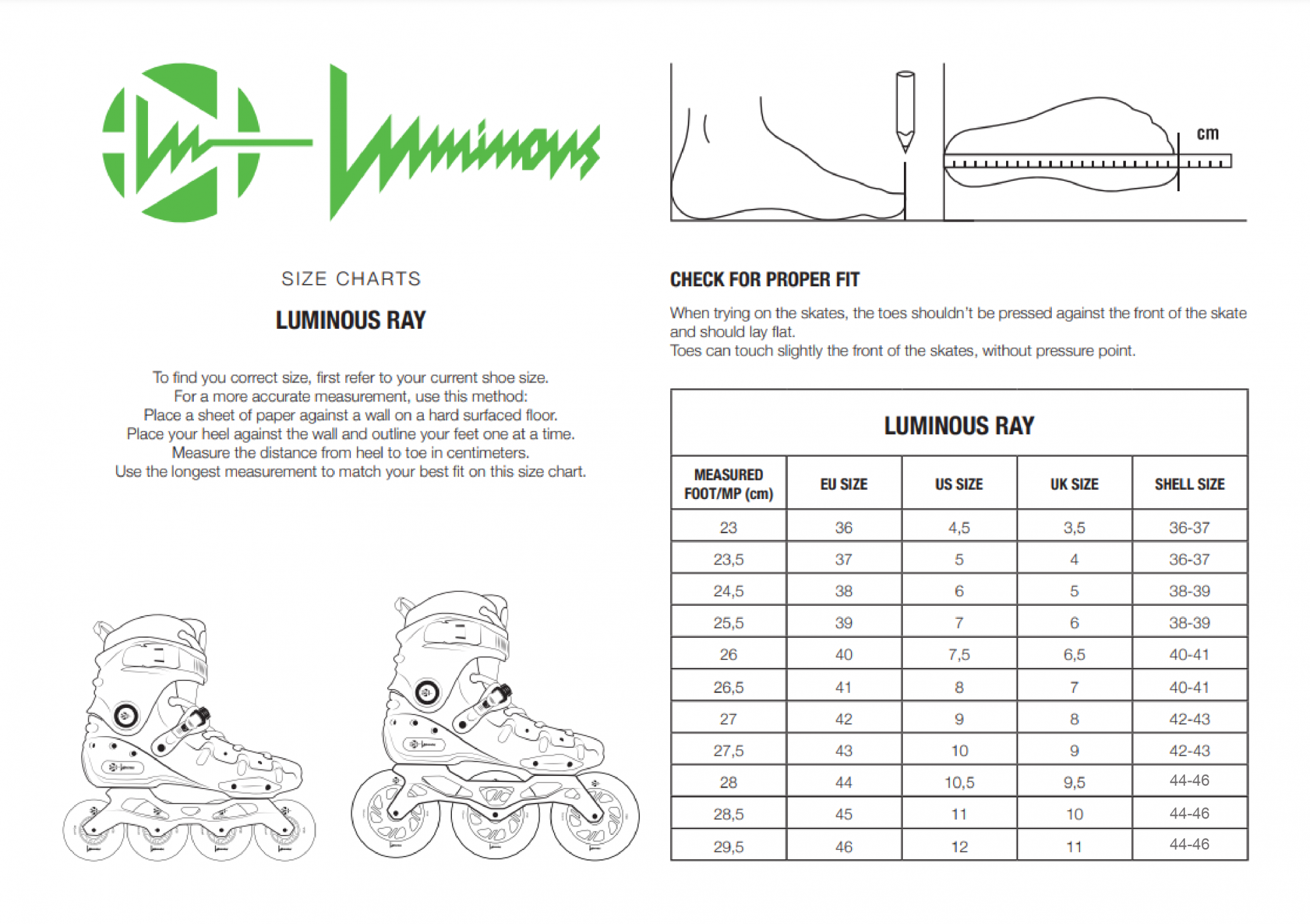ROLKI FR SKATES LUMINOUS RAY 11OMM WHITE