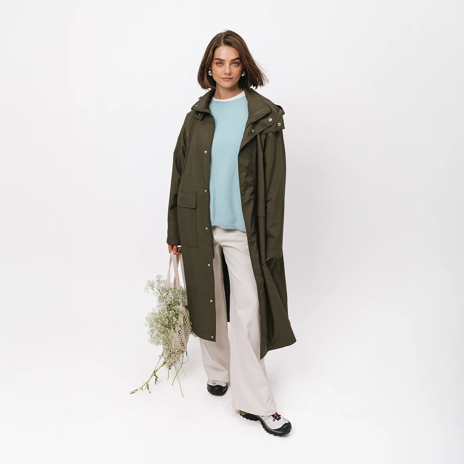 KUBOTA PARKA PRZECIWDESZCZOWA OVERSIZE COMFORT ZONE KHAKI UNISEX