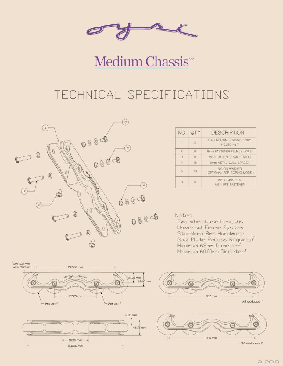 PŁOZY OYSI MEDIUM CHASSIS ROBBIE PITTS