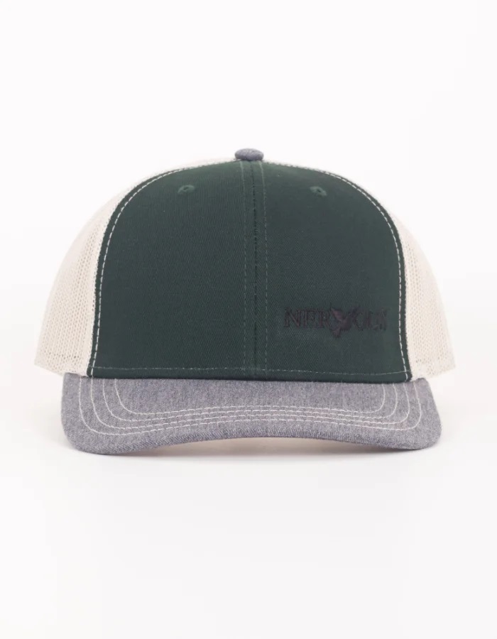CZAPKA NERVOUS TRUCKER CLASSIC GREEN WHITE