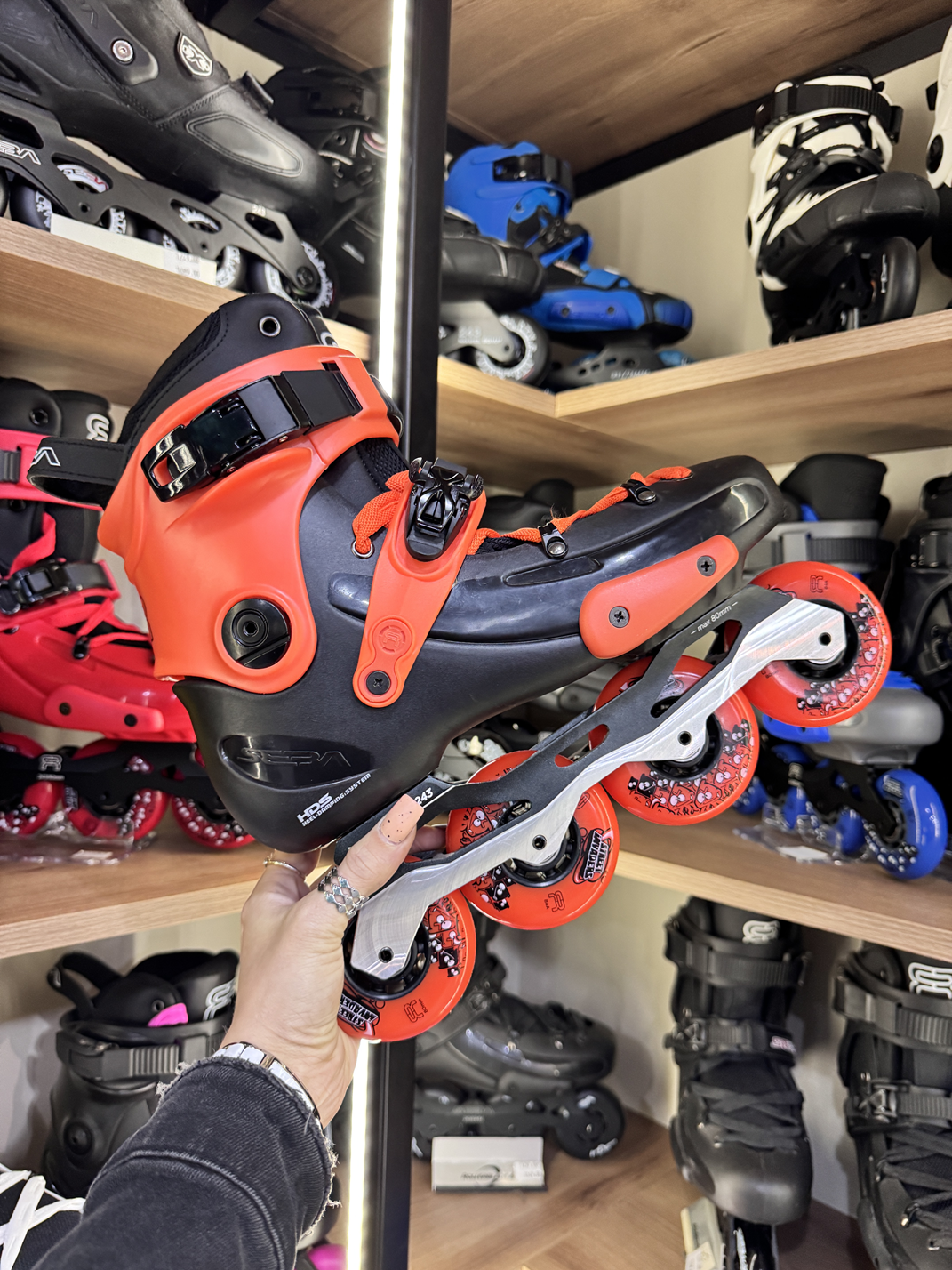 ROLKI SEBA FR1 80 BLACK ORANGE CUSTOM 41