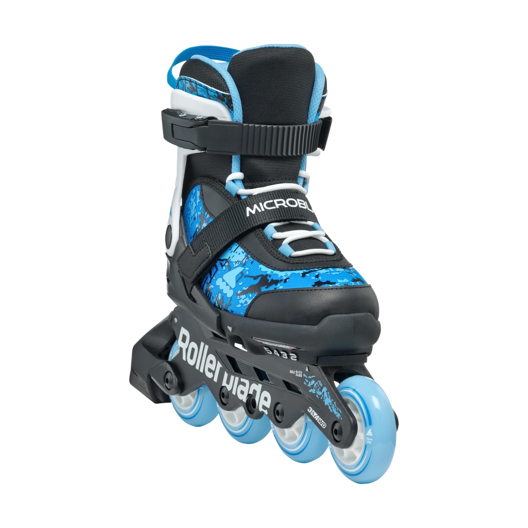 ROLKI ROLLERBLADE MICROBLADE SL BLACK / SKY BLUE - ROLKI JUNIORSKIE REGULOWANE