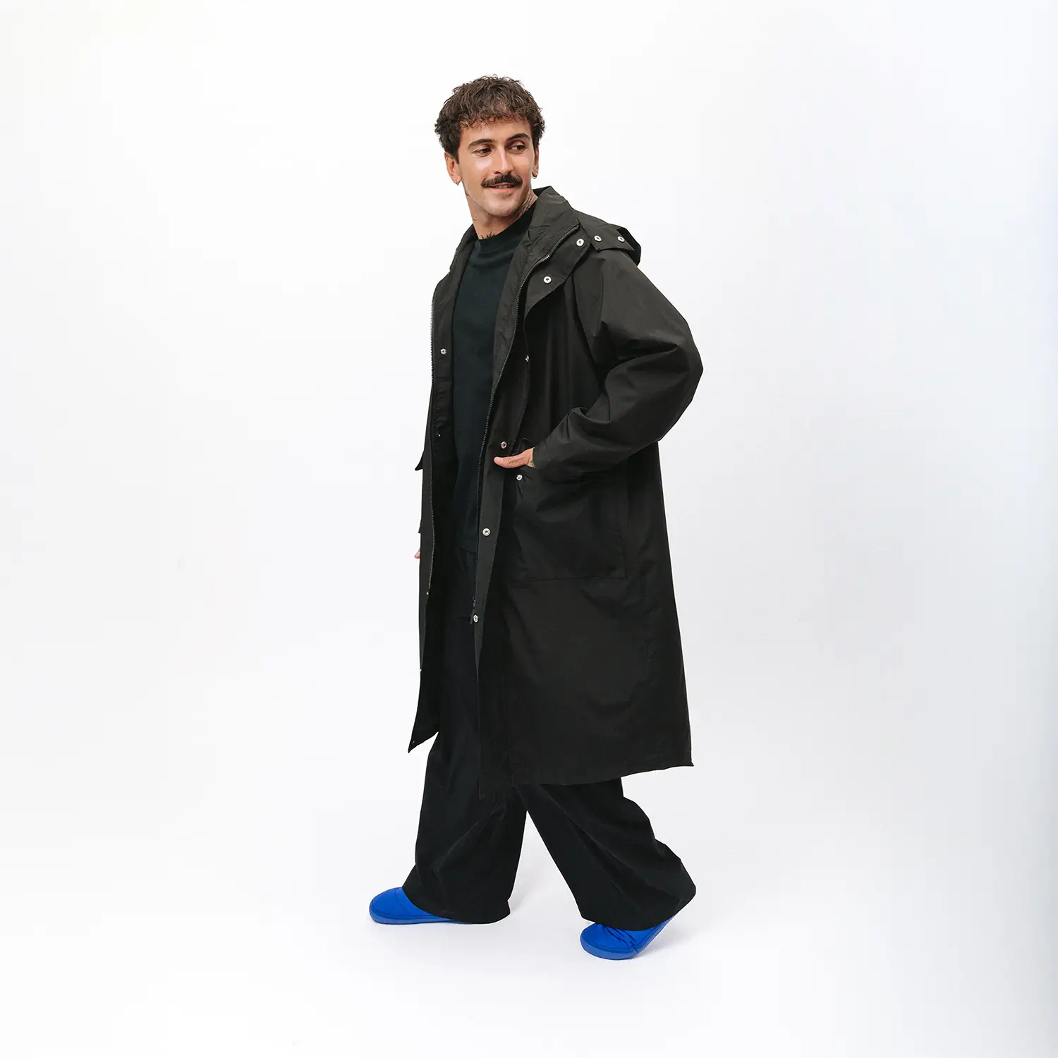 KUBOTA PARKA PRZECIWDESZCZOWA OVERSIZE COMFORT ZONE CZARNA UNISEX