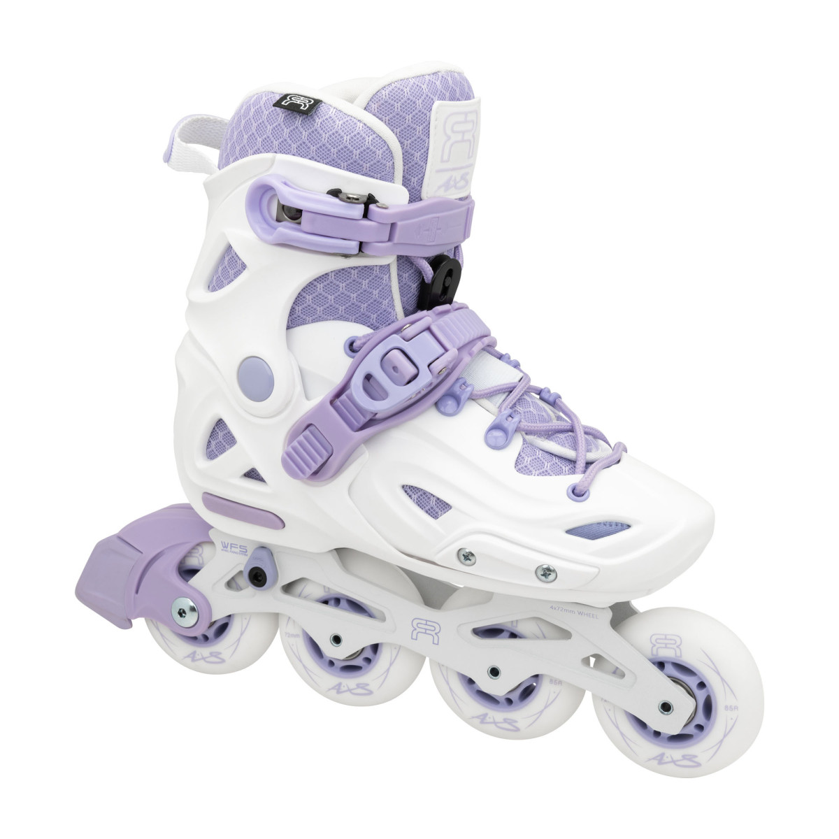 ROLKI FR SKATES AXS WHITE PURPLE - ROLKI JUNIORSKIE REGULOWANE