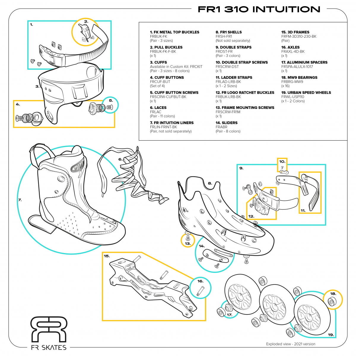 ROLKI FR SKATES FR1 310 DELUXE INTUITION BLACK