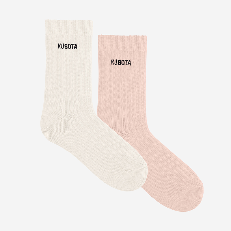 SKARPETY KUBOTA W PRĄŻKI RÓŻOWY 2-PAK