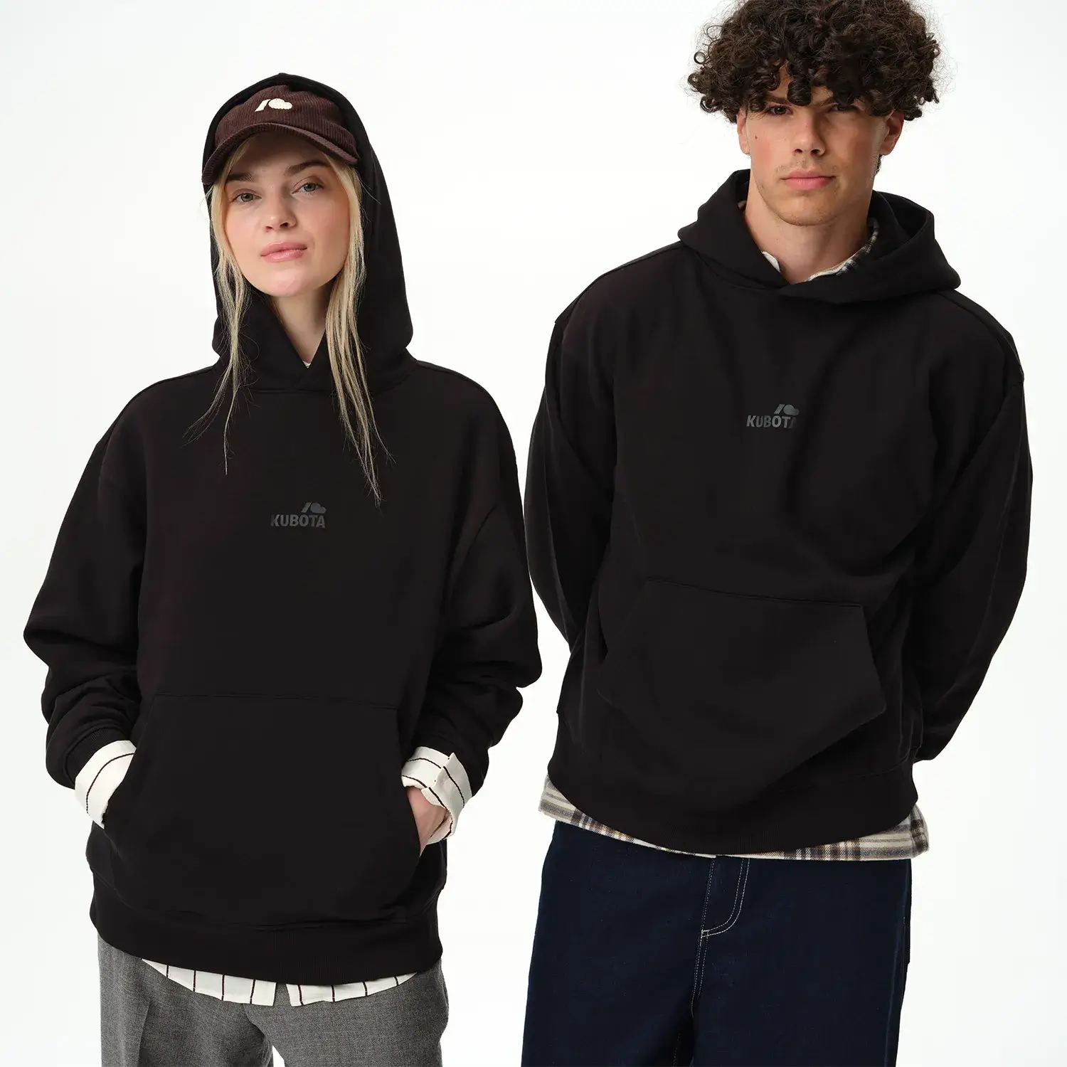 KUBOTA BLUZA STATEMENT UNISEX Z KAPTUREM CZARNA