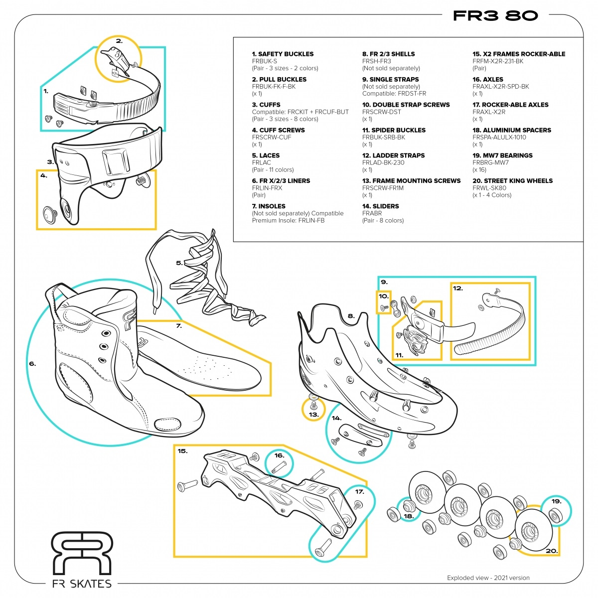 ROLKI FR SKATES FR3 WHITE BOOT ONLY
