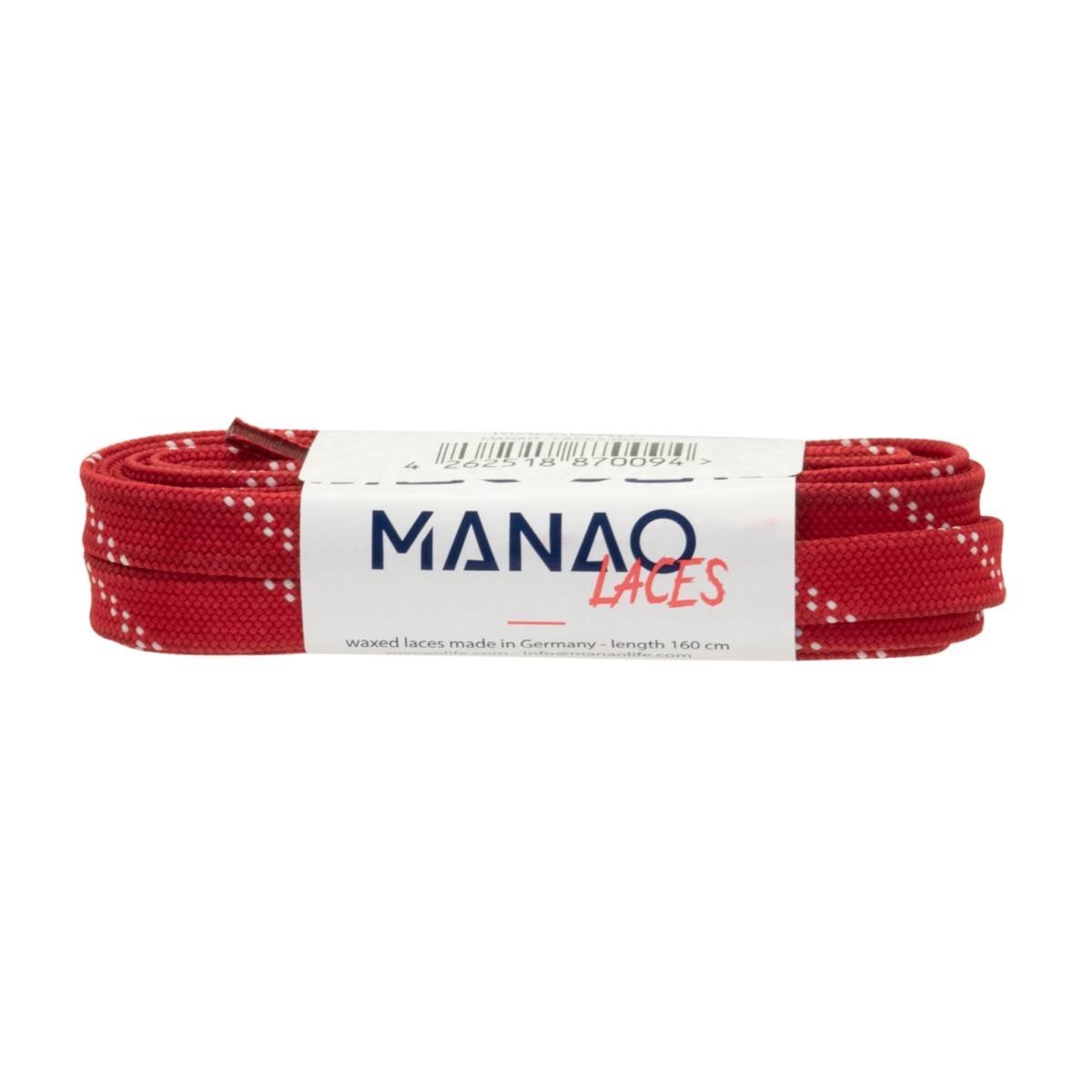 SZNURÓWKI WOSKOWANE MANAO LACES 160 CM RED