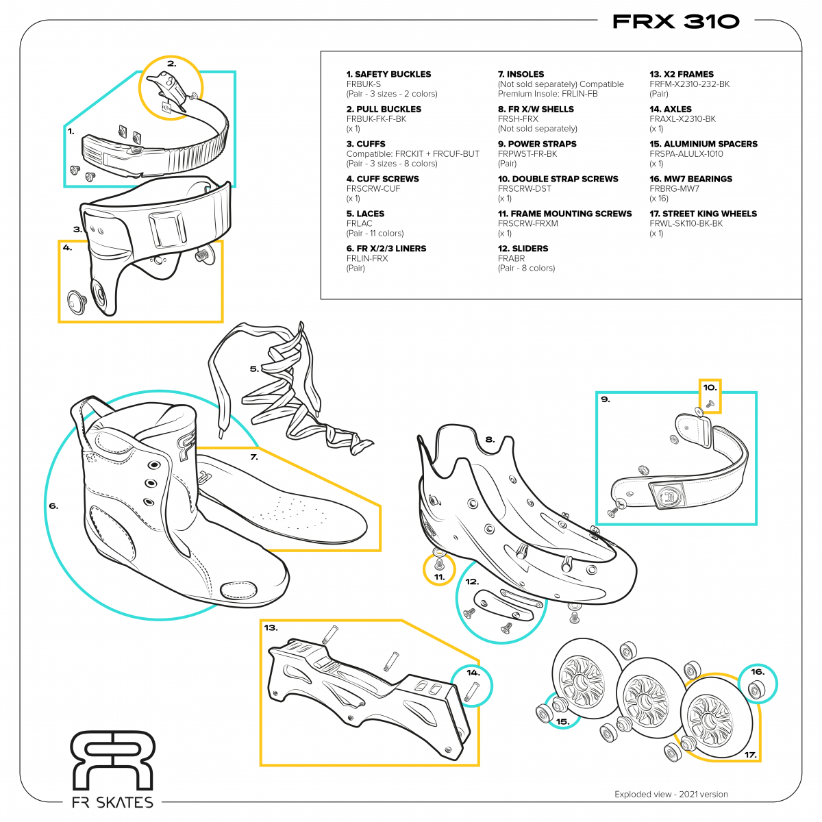 ROLKI FR SKATES FRX 310 BLACK V2