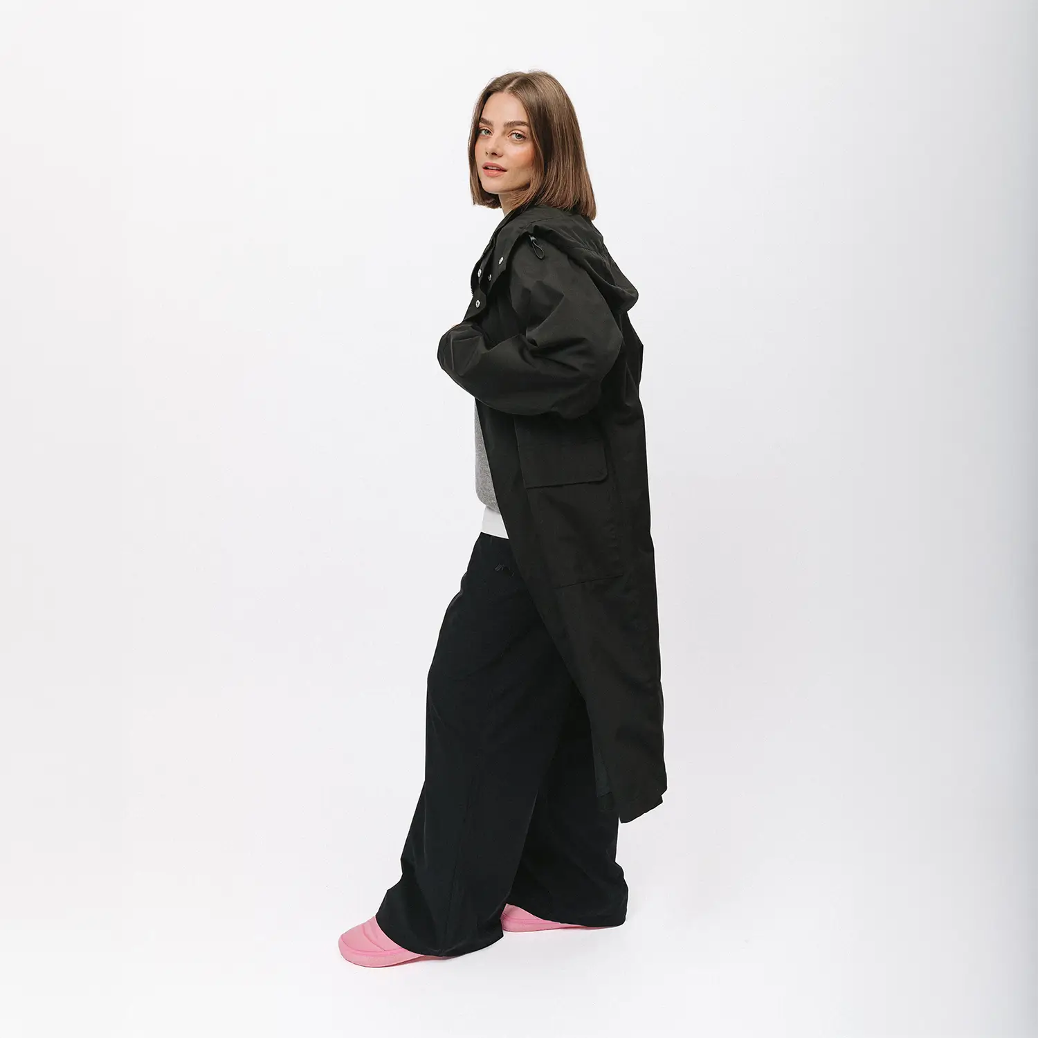 KUBOTA PARKA PRZECIWDESZCZOWA OVERSIZE COMFORT ZONE CZARNA UNISEX