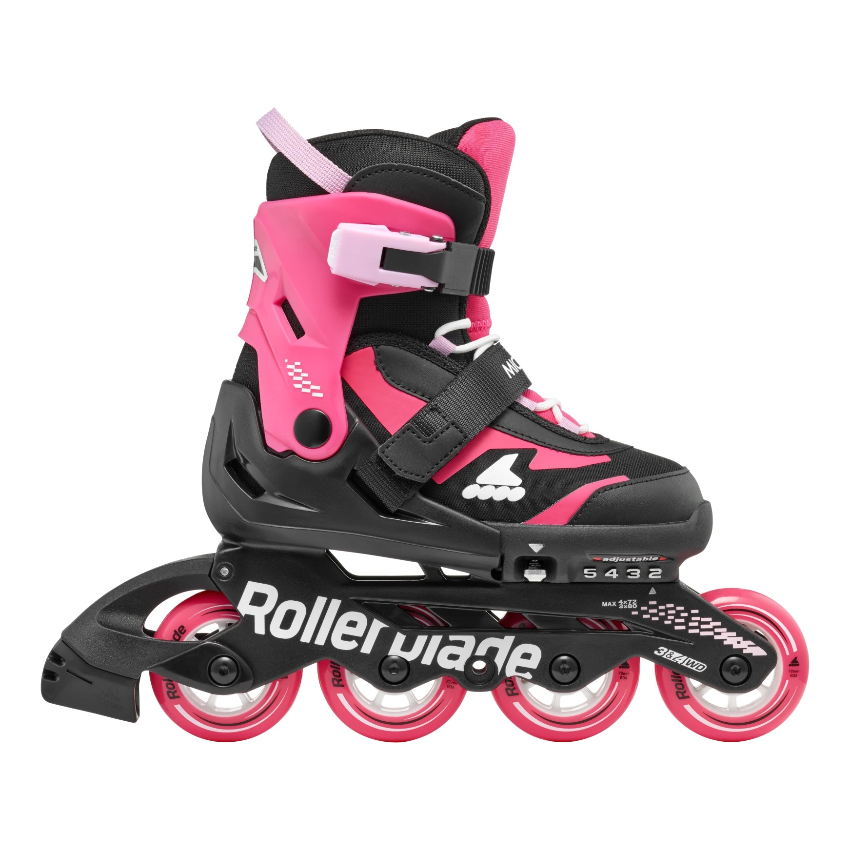 ROLKI ROLLERBLADE MICROBLADE BLACK / PINK - ROLKI JUNIORSKIE REGULOWANE