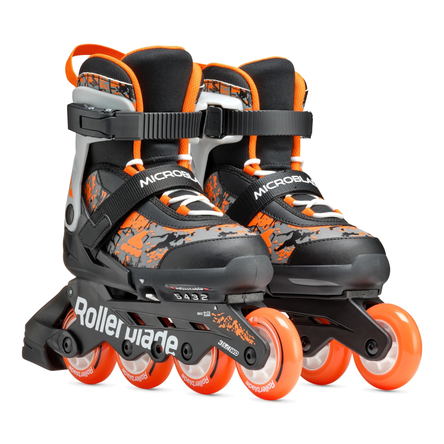 ROLKI ROLLERBLADE MICROBLADE SL BLACK / ORANGE - ROLKI JUNIORSKIE REGULOWANE