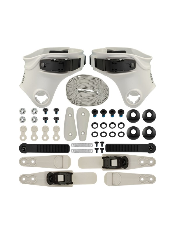 CUSTOM KIT FR SKATES STONE WHITE FR LOGO RATCHET BUCKLE