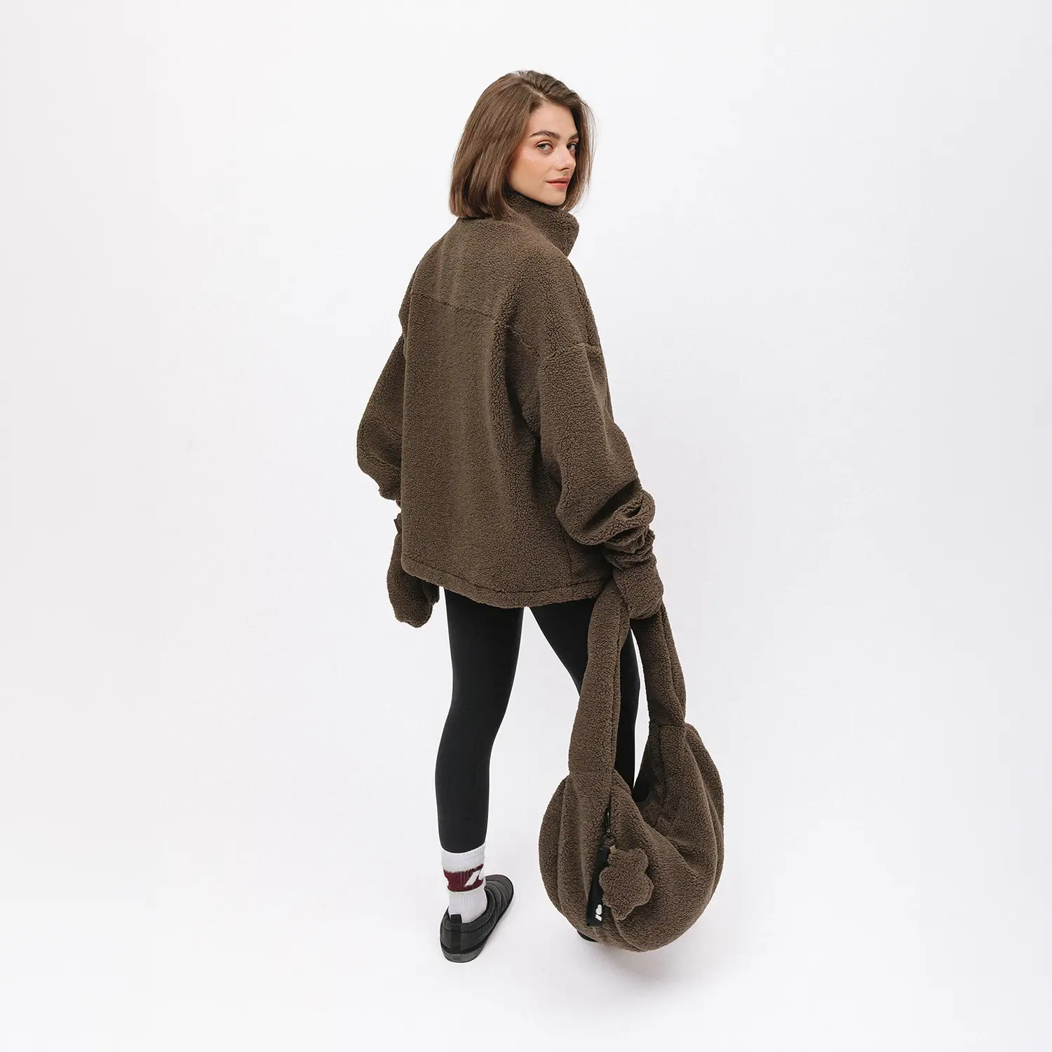 KUBOTA BLUZA POLAROWA ROZPINANA CUSHY BRĄZOWA UNISEX
