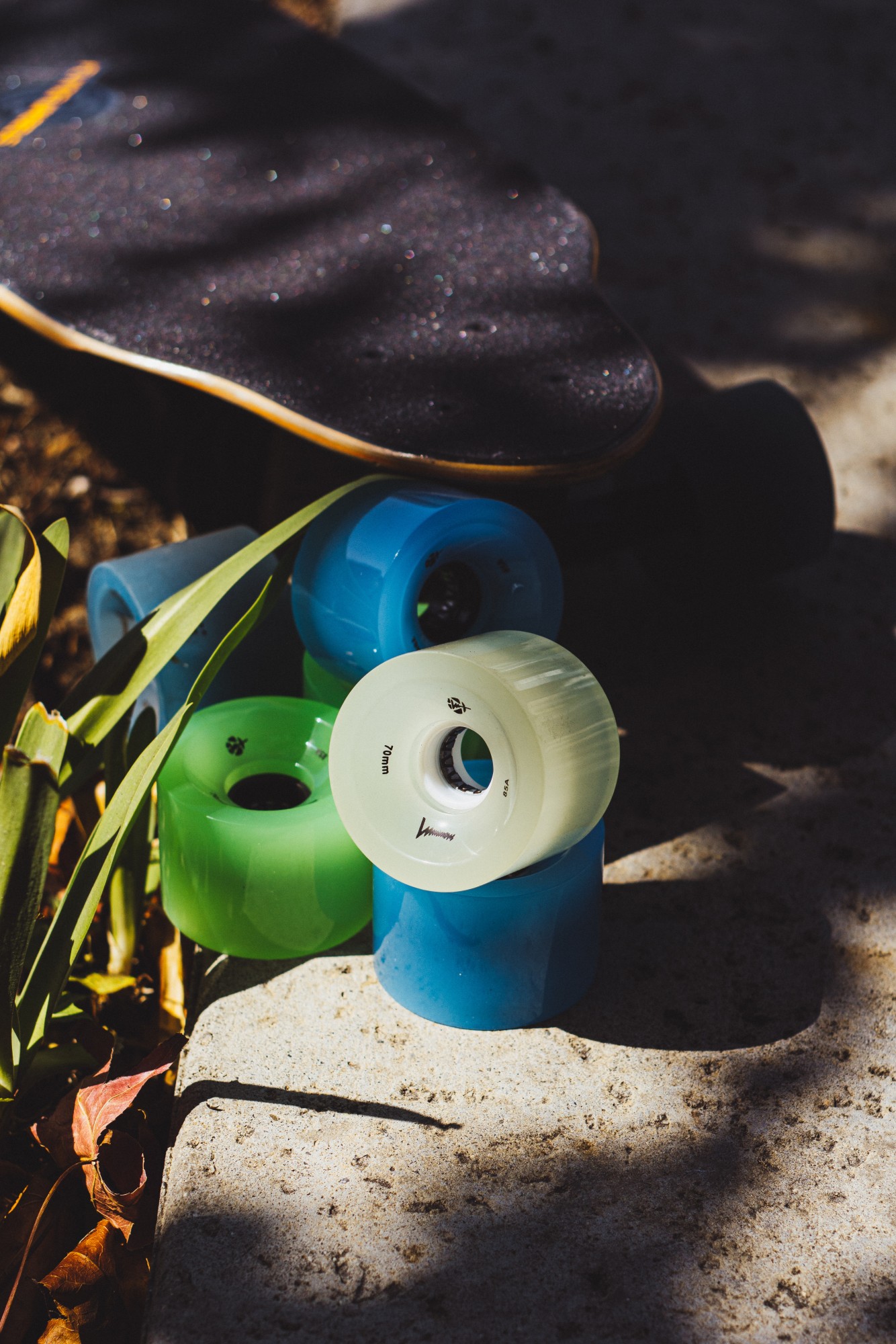 KOŁA LUMINOUS ŚWIECĄCE DO LONGBOARDÓW GREEN GLOW 70X51 MM / 85A X1