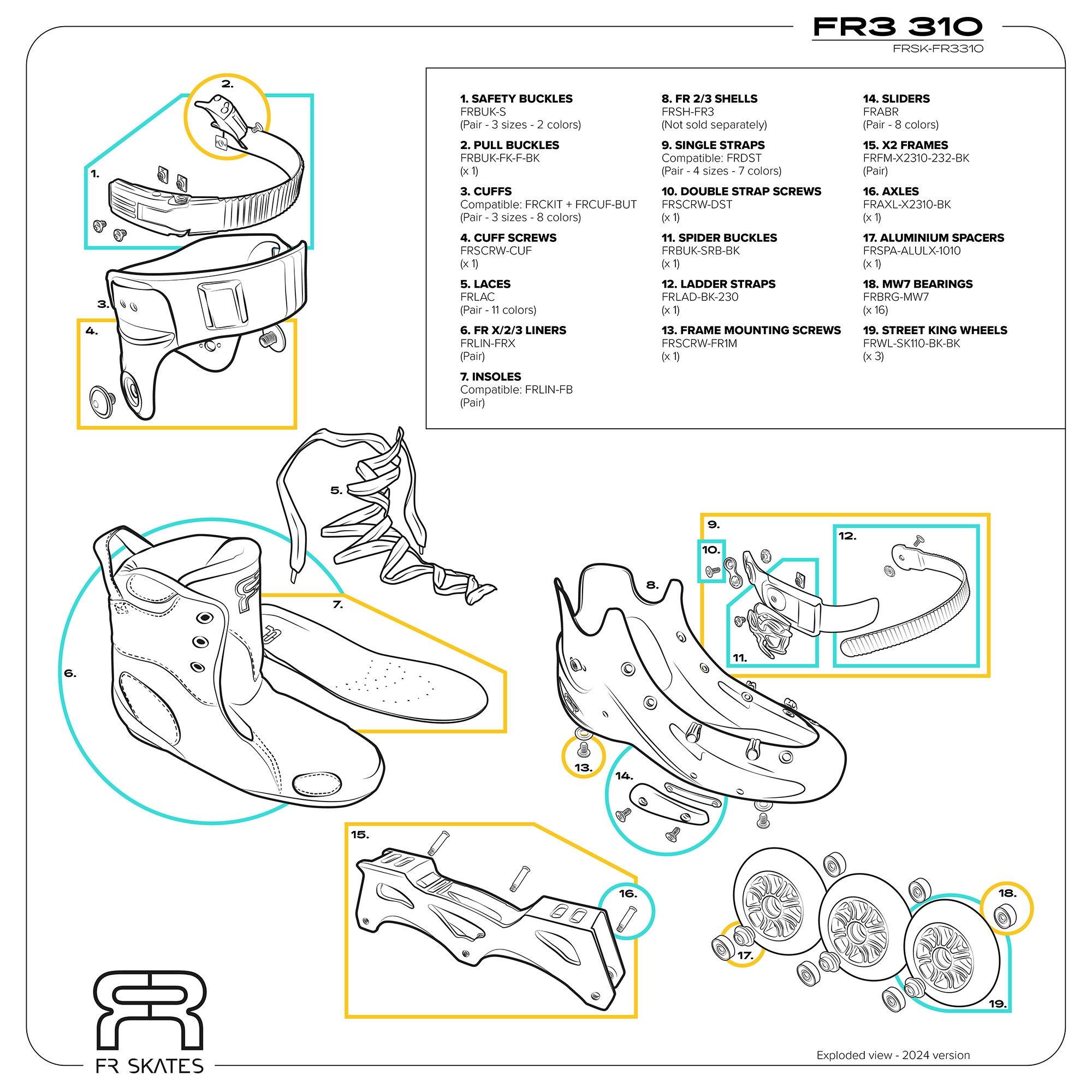 ROLKI FR SKATES FR3 310 BLACK V2