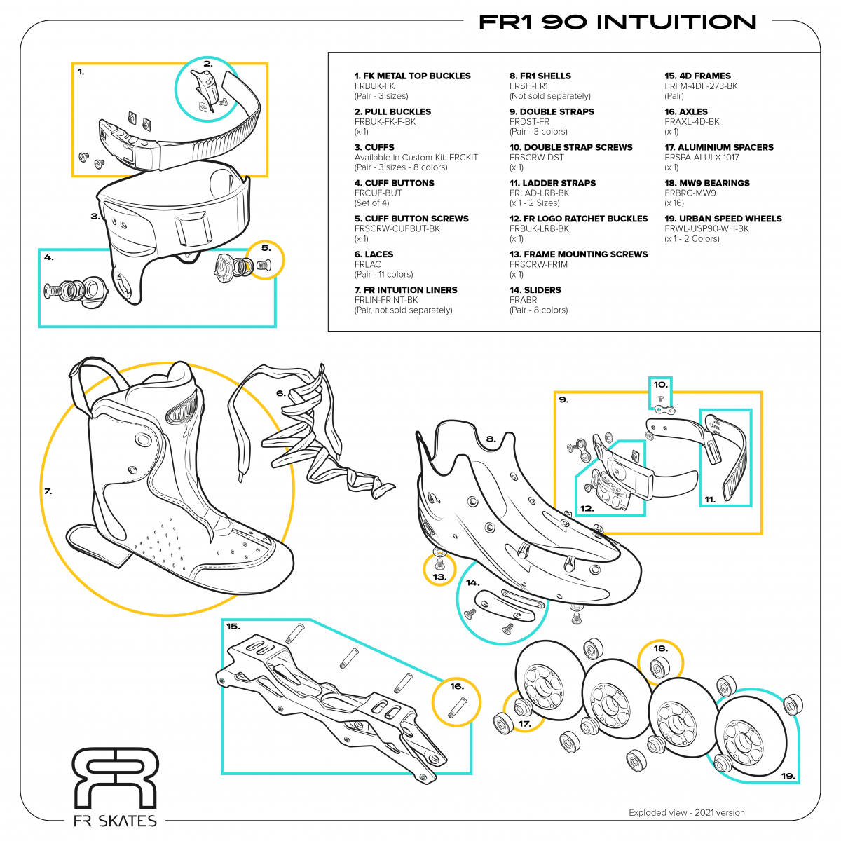 ROLKI FR SKATES FR1 90 DELUXE INTUITION BLACK