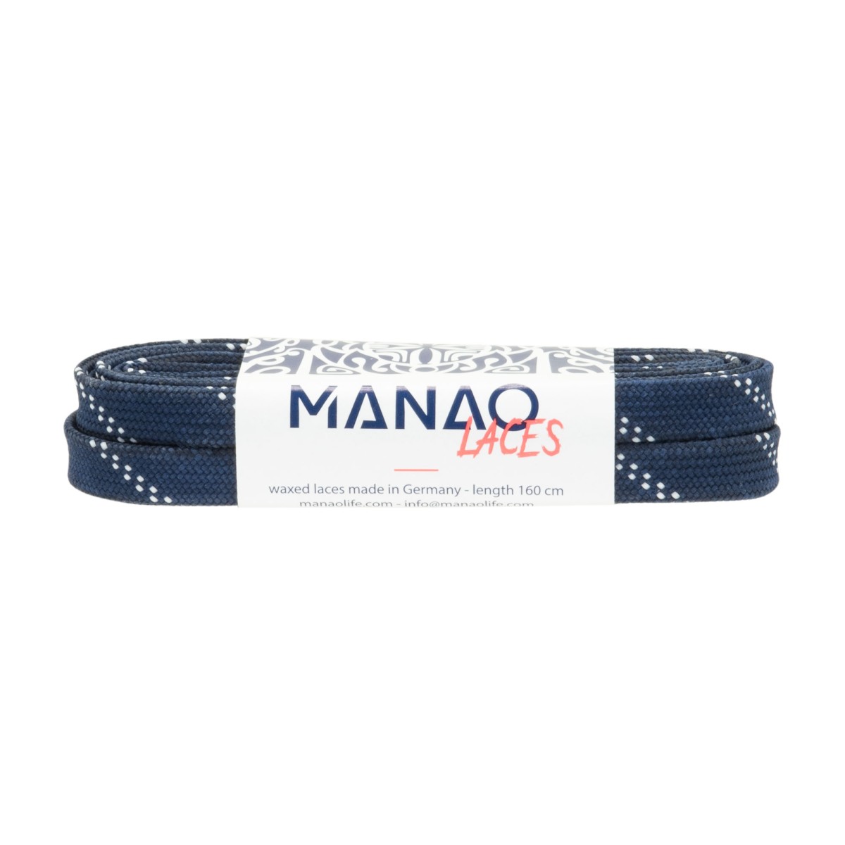 SZNURÓWKI WOSKOWANE MANAO LACES 160 CM DARK BLUE