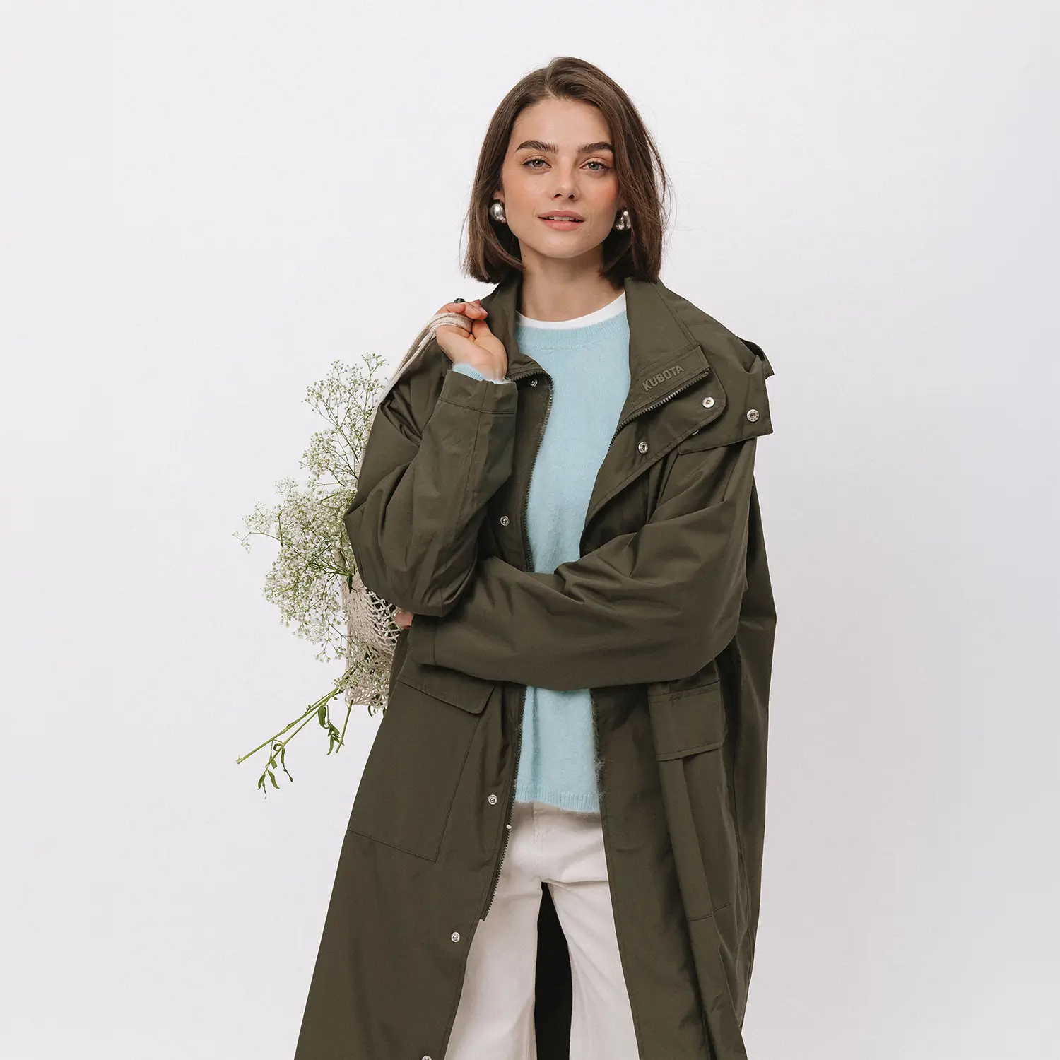 KUBOTA PARKA PRZECIWDESZCZOWA OVERSIZE COMFORT ZONE KHAKI UNISEX