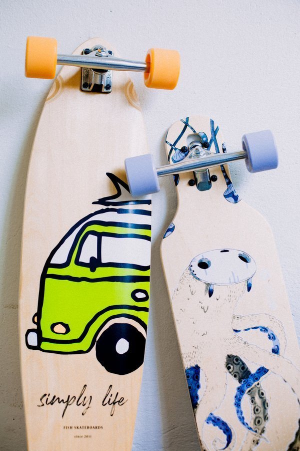 LONGBOARD FISH SKATEBOARDS OCTOPUS FISH X KWIATKOWSKA