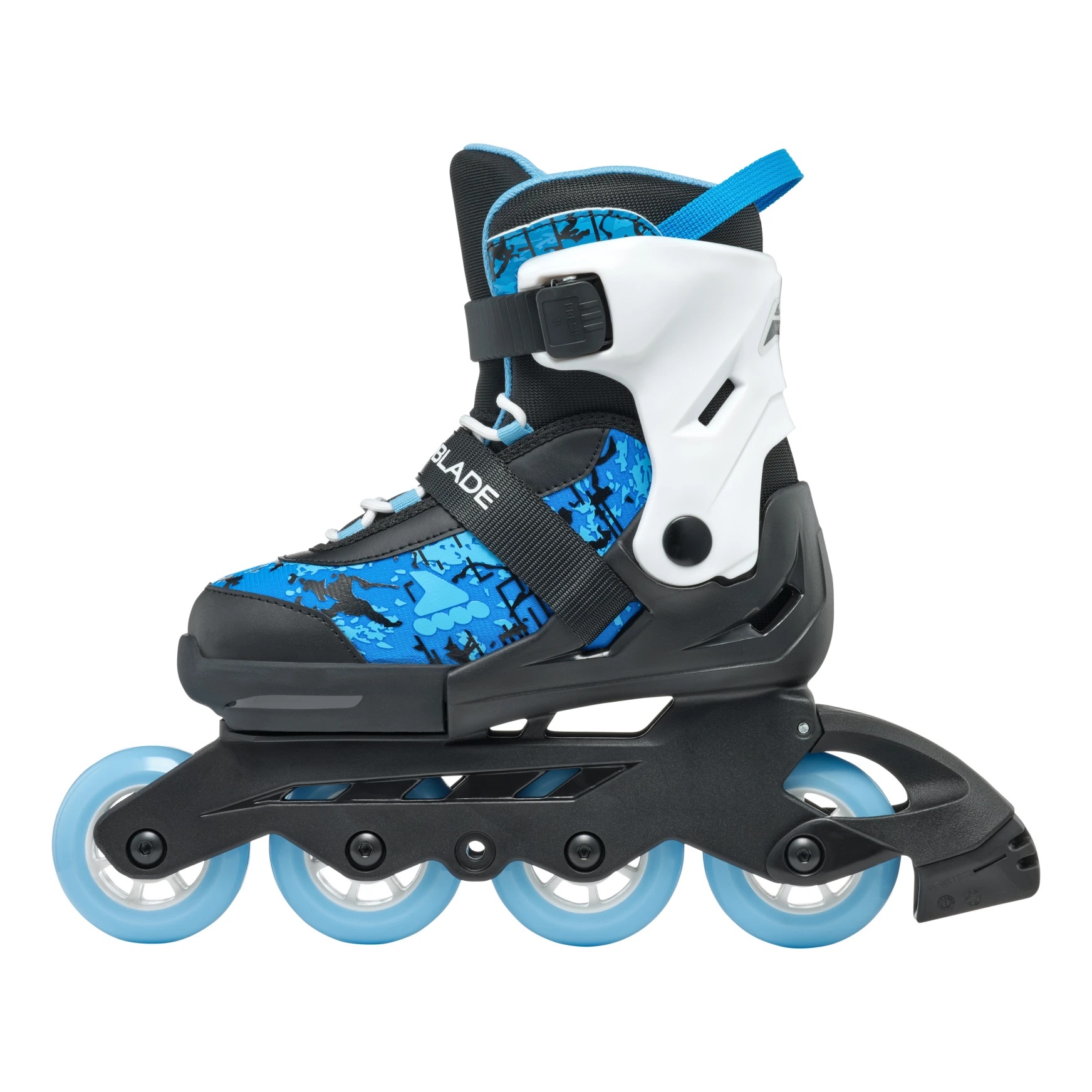 ROLKI ROLLERBLADE MICROBLADE SL BLACK / SKY BLUE - ROLKI JUNIORSKIE REGULOWANE