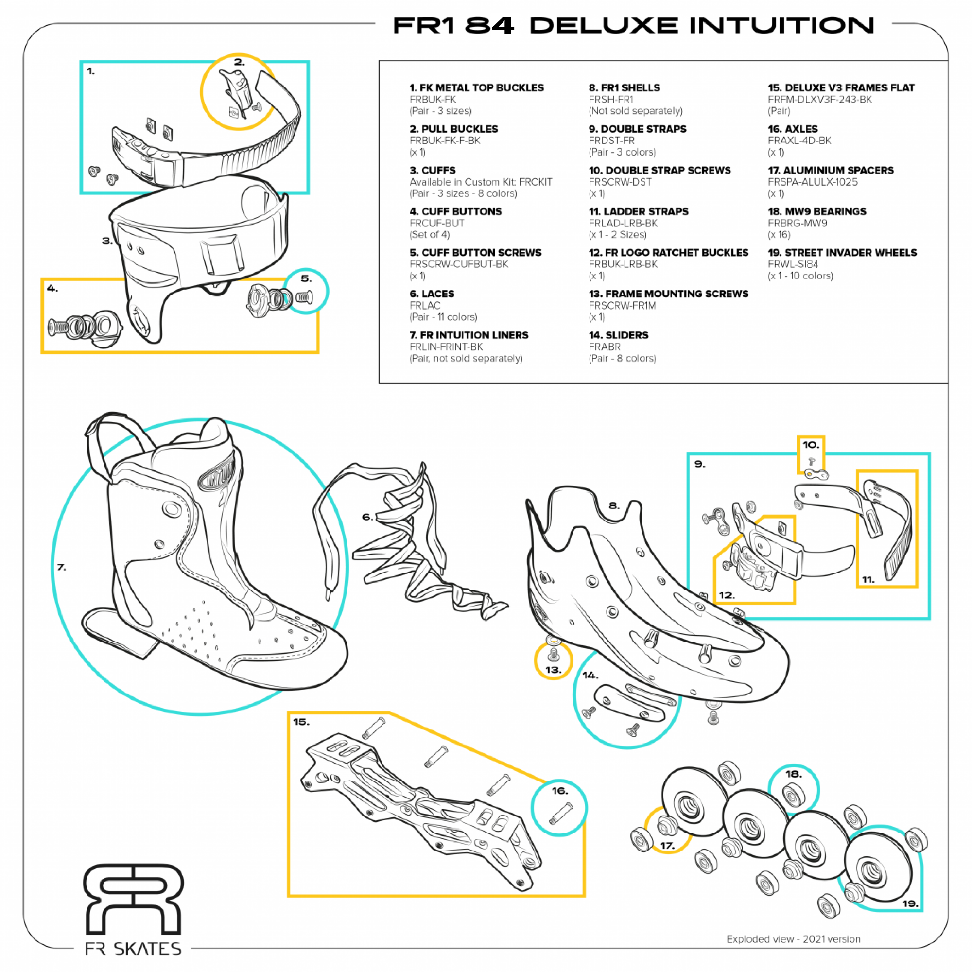 ROLKI FR SKATES FR1 84 DELUXE INTUITION BLACK