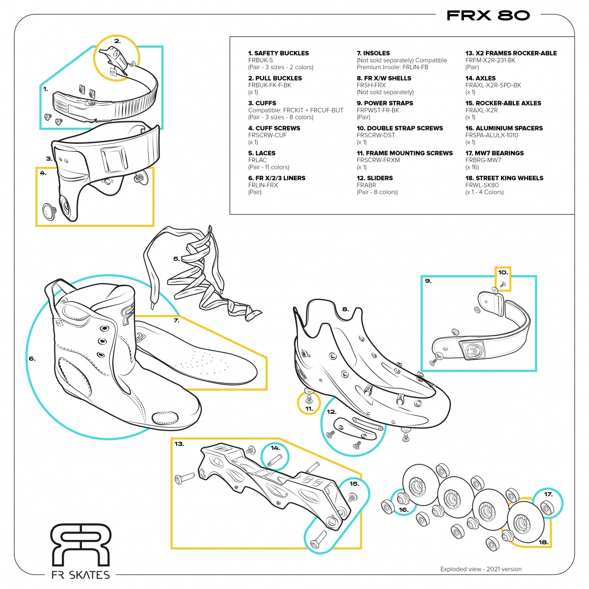 ROLKI FR SKATES FRX 80 BLACK