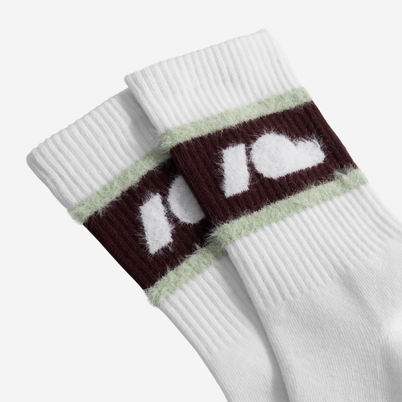 KUBOTA SKARPETY FLUFFY CLOUD MATCHA-BORDOWY