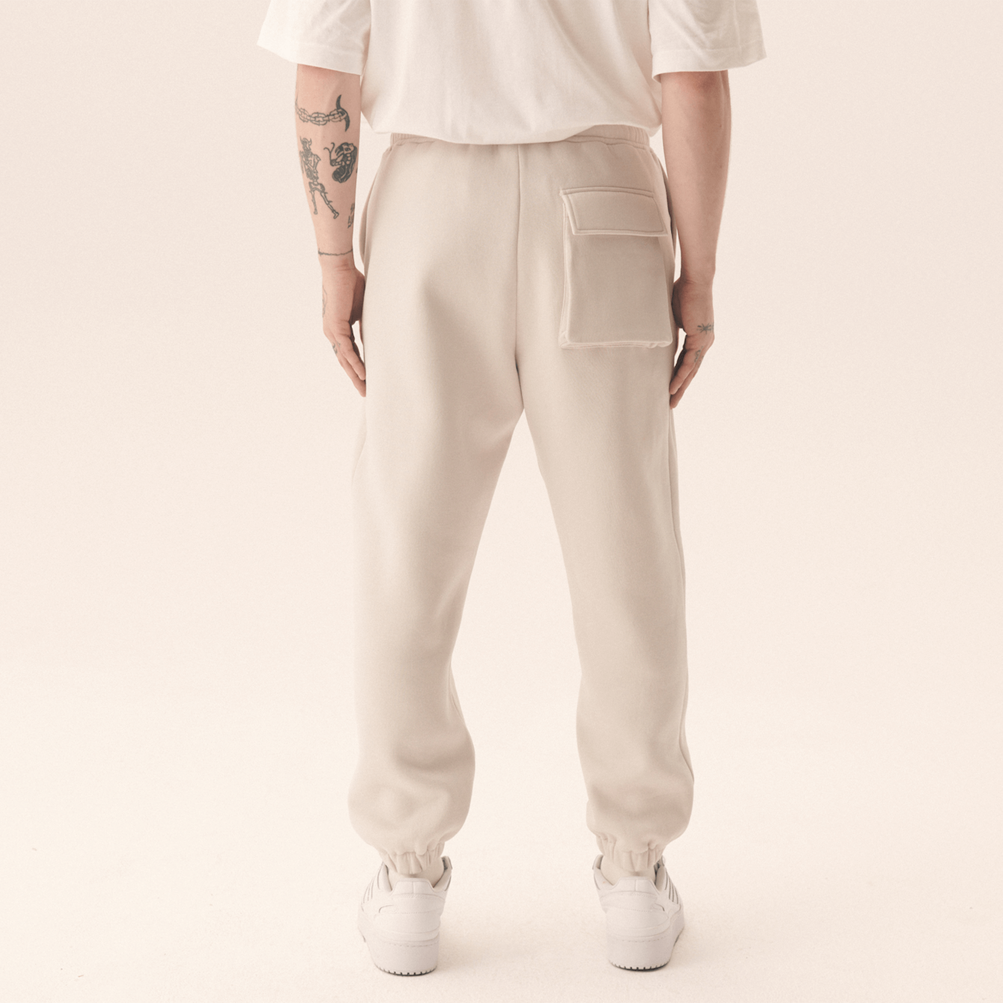 SPODNIE KUBOTA JOGGERY DRESOWE UNISEX BEŻOWE