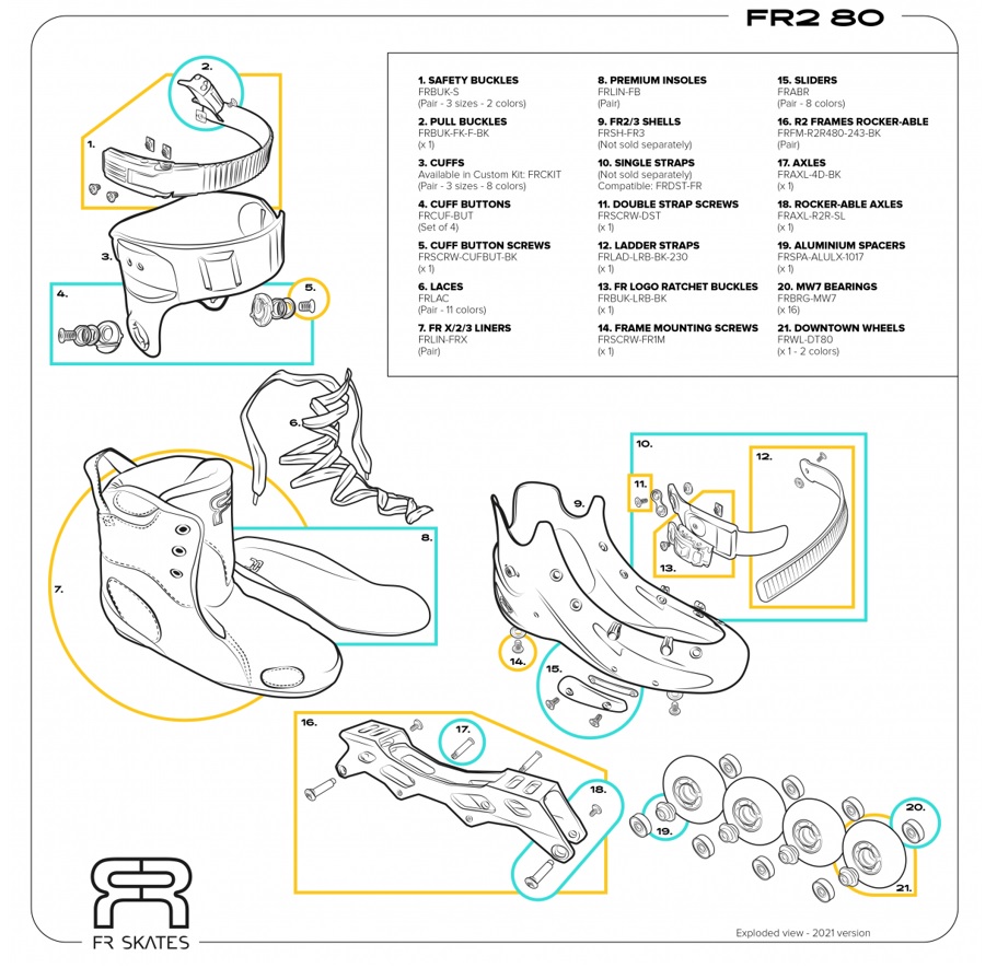 ROLKI FR SKATES FR2 80 BLACK