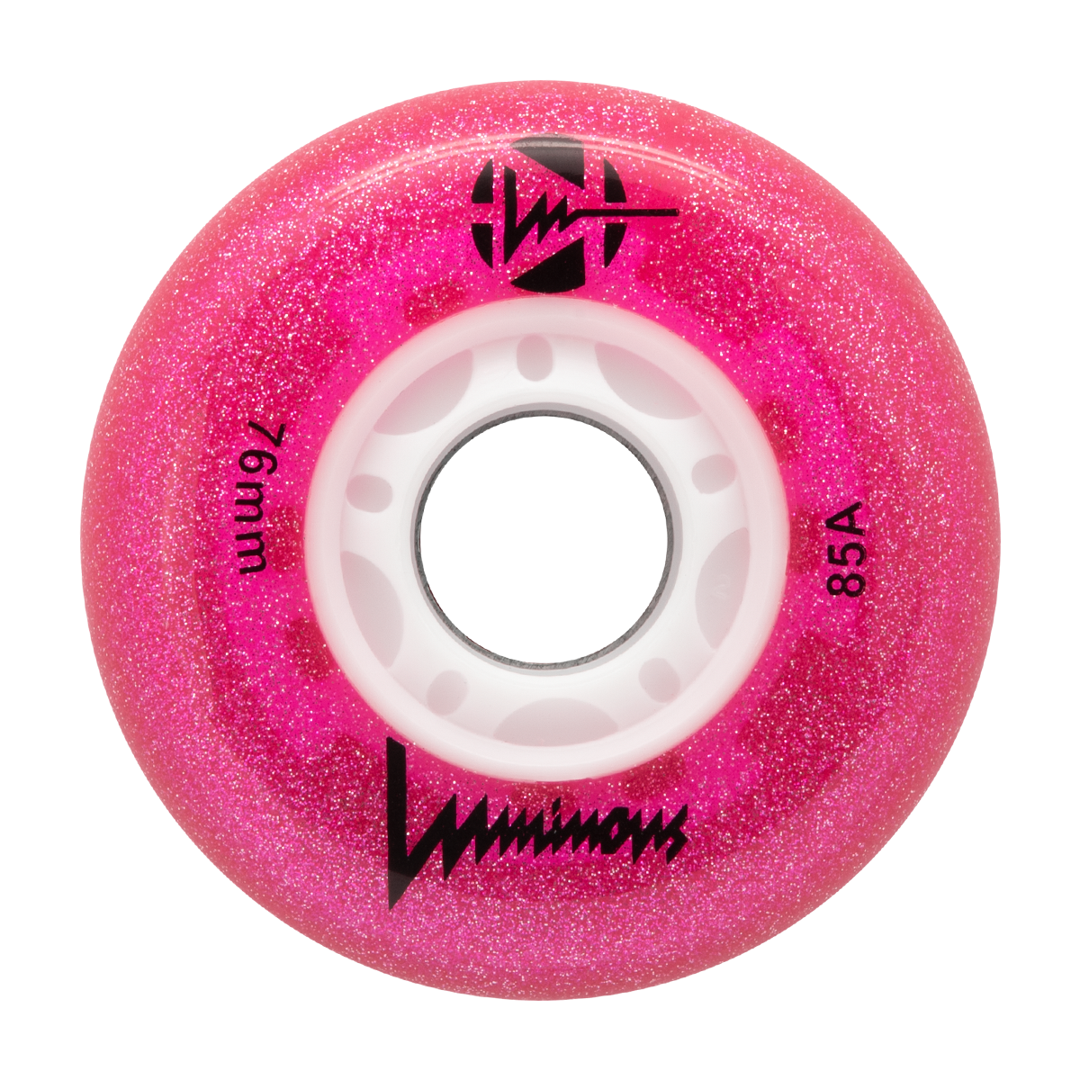 KOŁA LUMINOUS GLITTER PINK 76MM / 85A X1