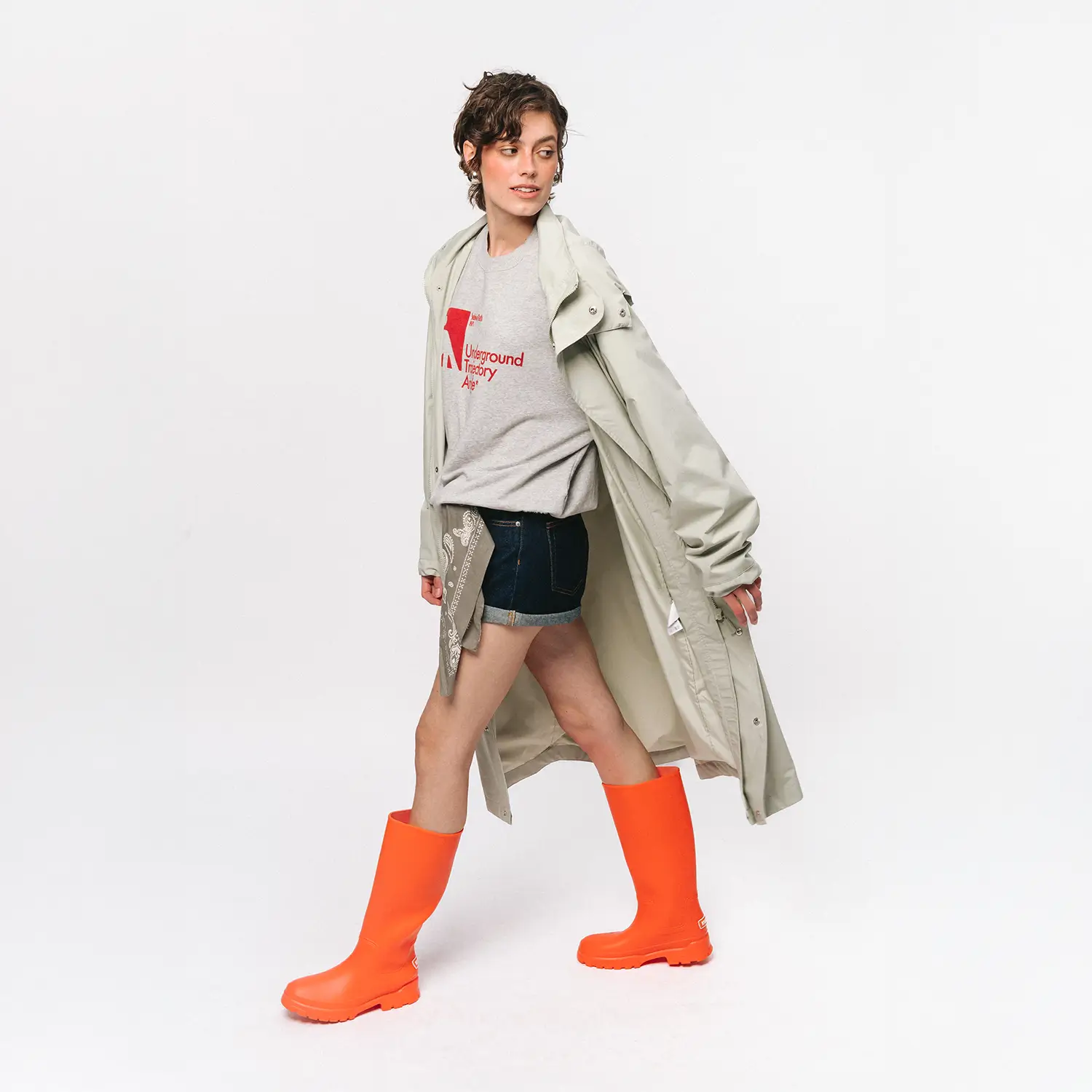 KUBOTA PARKA PRZECIWDESZCZOWA OVERSIZE COMFORT ZONE MATCHA UNISEX