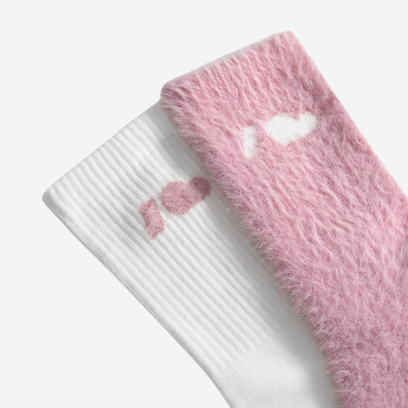 KUBOTA SKARPETY FLUFFY 2-PAK RÓŻOWE