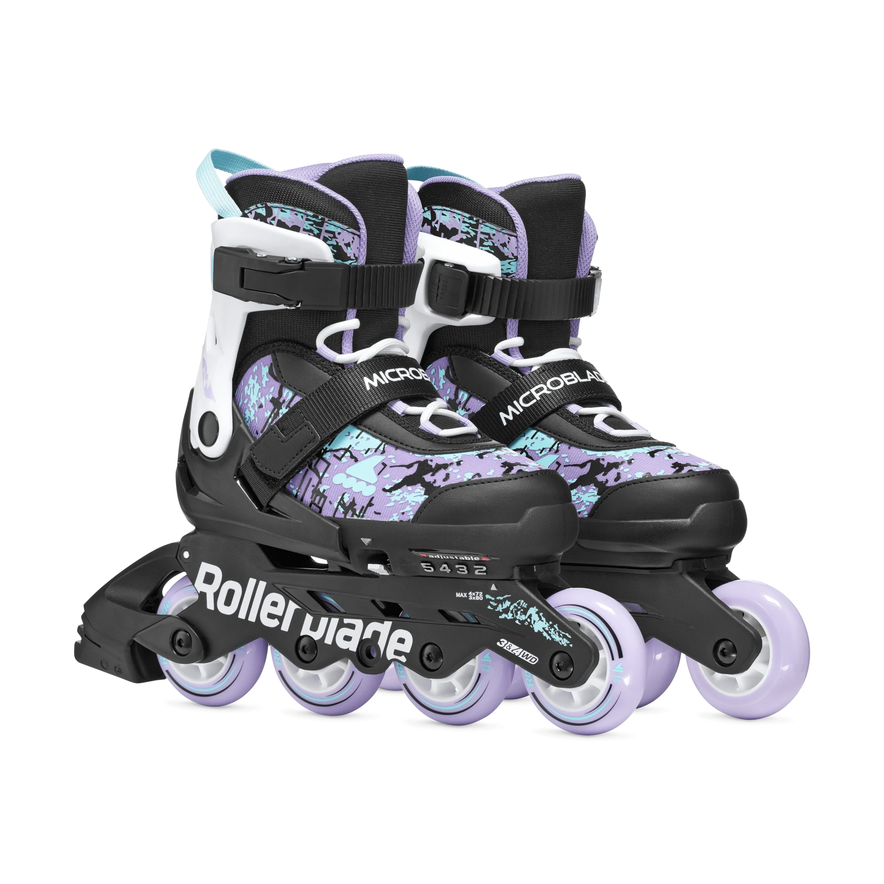 ROLKI ROLLERBLADE MICROBLADE SL BLACK / LAVENDER - ROLKI JUNIORSKIE REGULOWANE