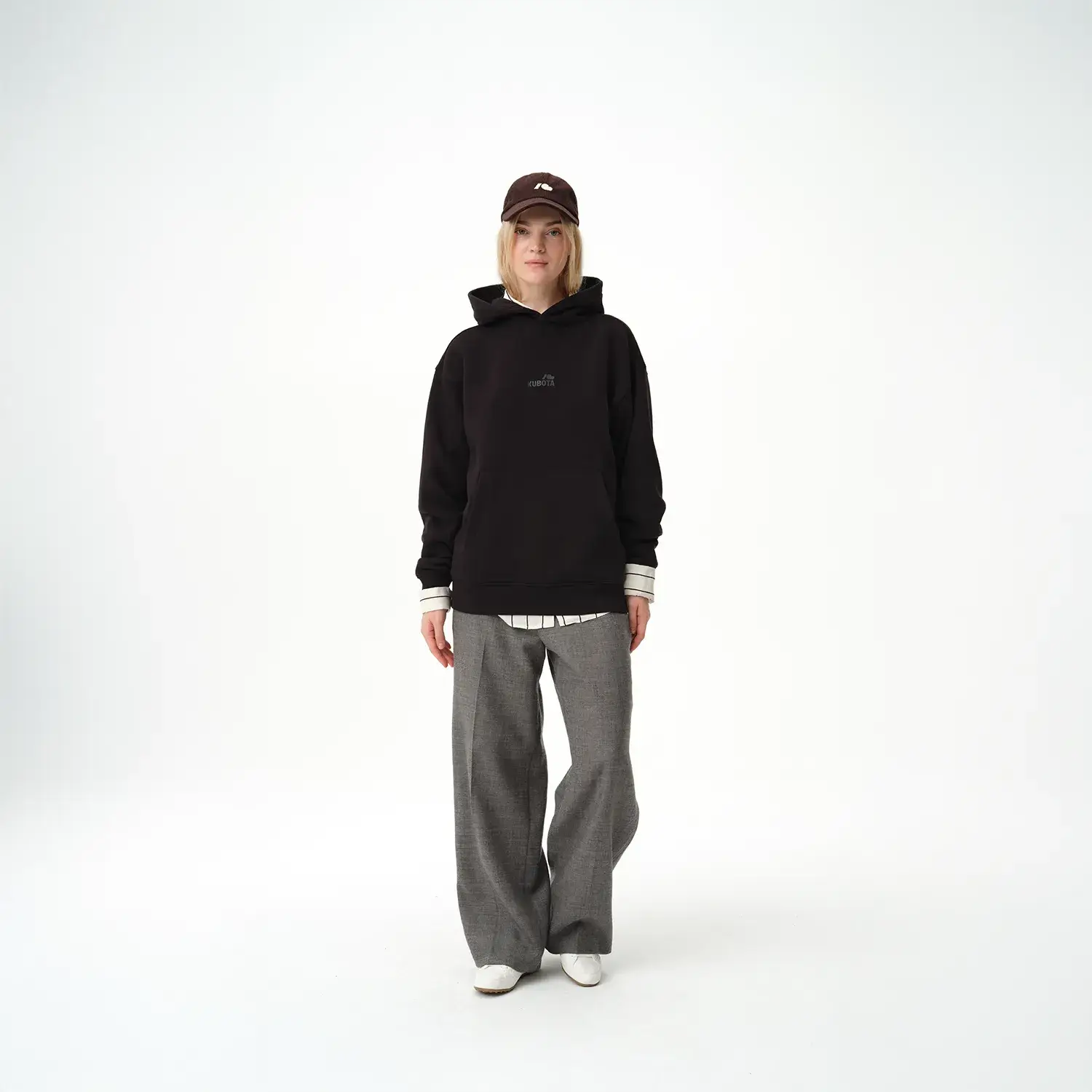 KUBOTA BLUZA STATEMENT UNISEX Z KAPTUREM CZARNA