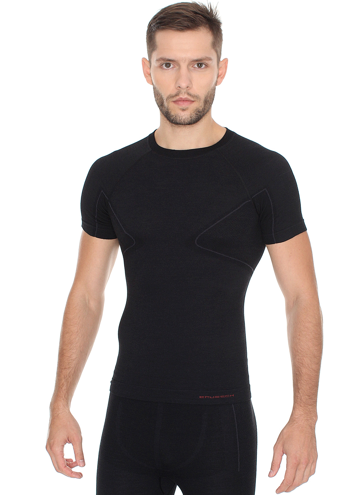 KOSZULKA BRUBECK ACTIVE WOOL TERMOAKTYWNA MĘSKA SS11710 CZARNY