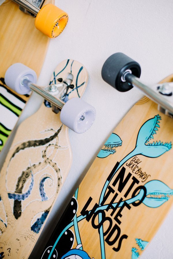 LONGBOARD FISH SKATEBOARDS OCTOPUS FISH X KWIATKOWSKA