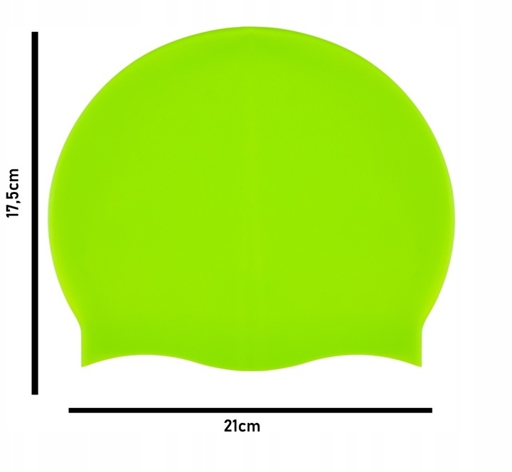 CZEPEK PŁYWACKI SILIKONOWY MONOCAP AQUA SPORT FLUO GREEN