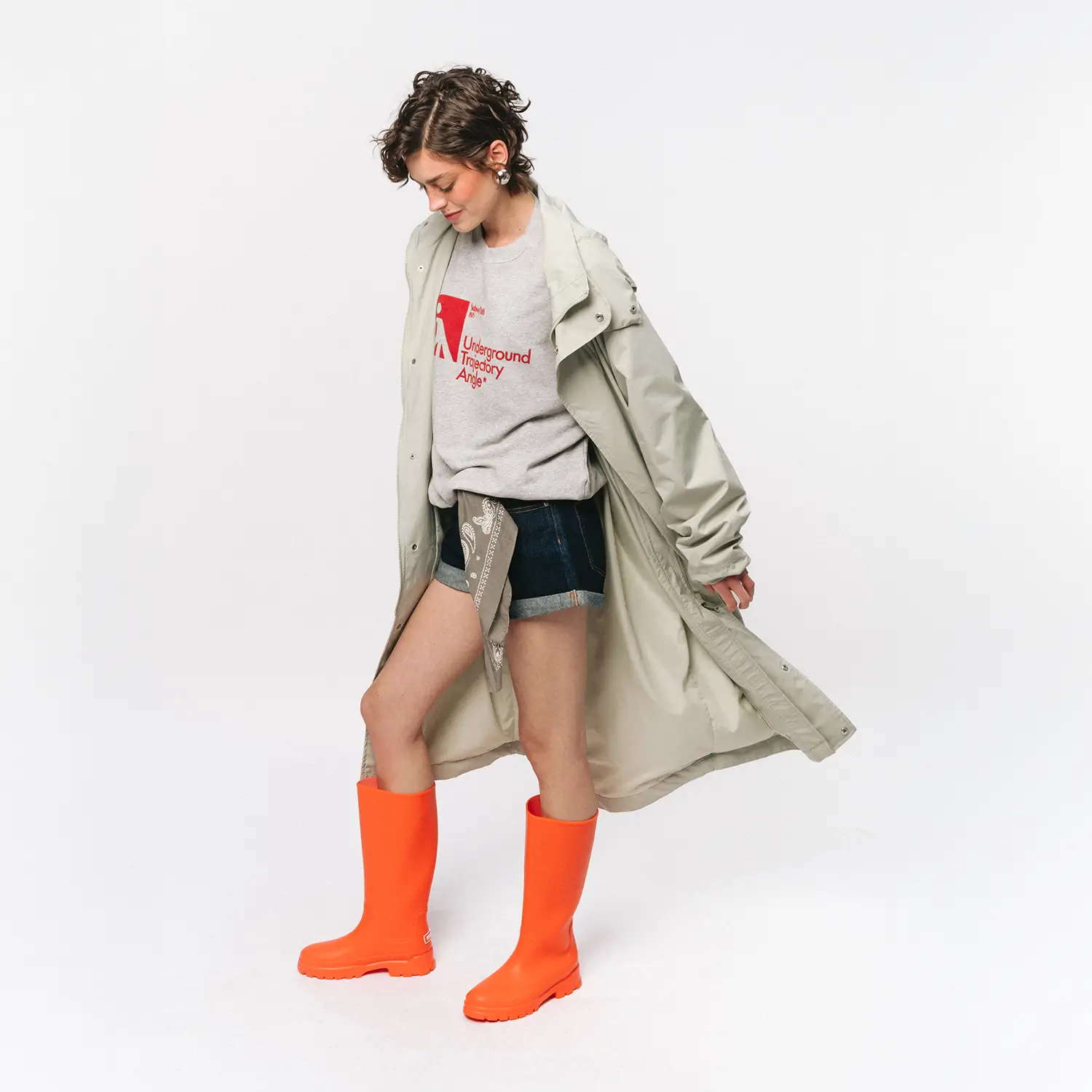 KUBOTA PARKA PRZECIWDESZCZOWA OVERSIZE COMFORT ZONE MATCHA UNISEX