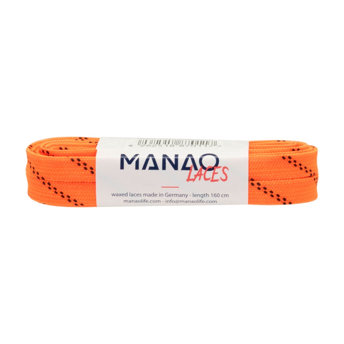 SZNURÓWKI WOSKOWANE MANAO LACES 160 CM NEON ORANGE
