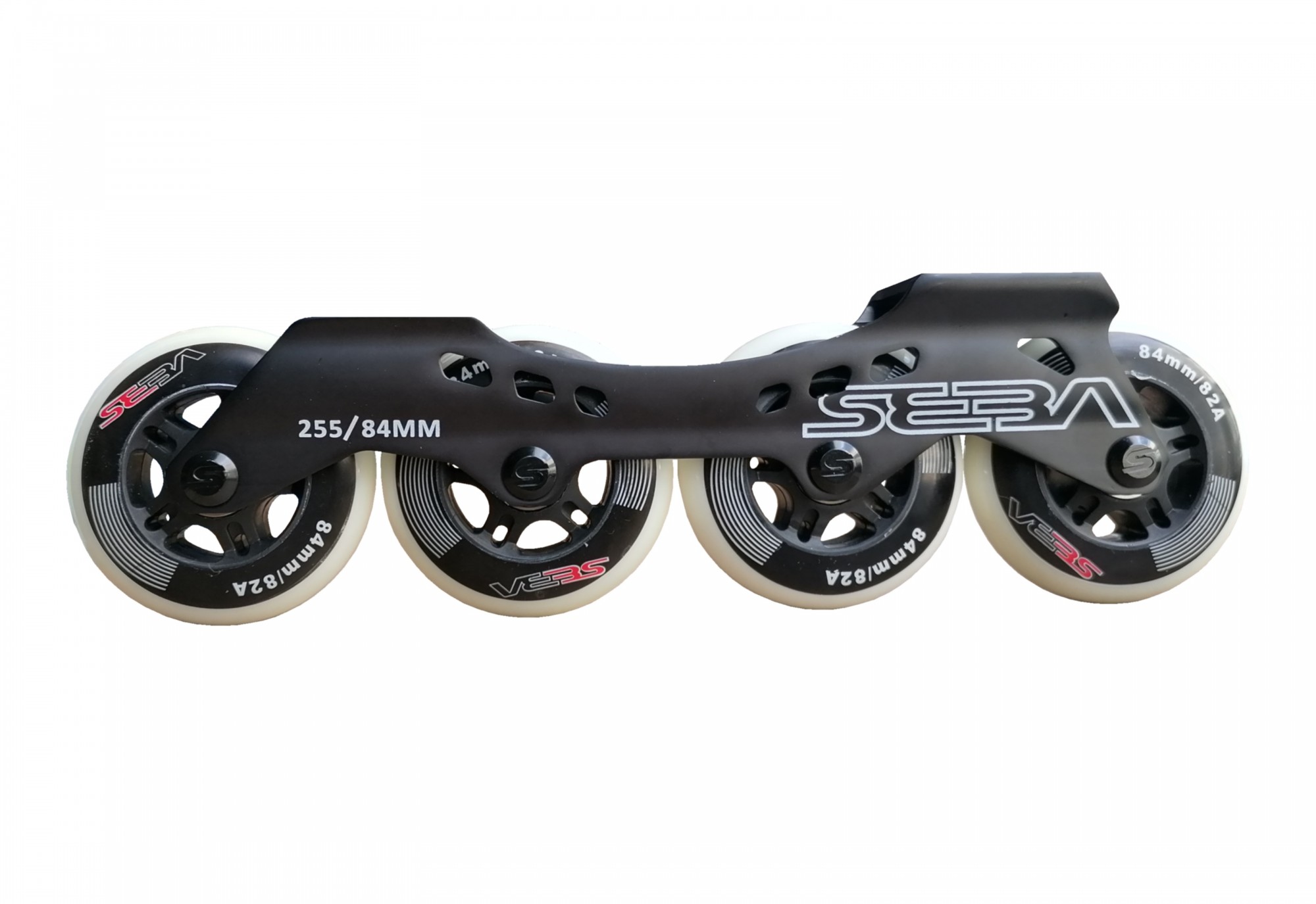 PŁOZY SEBA SKATES X-SERIES FRAME 255MM FLAT BLACK 4X84 ZESTAW