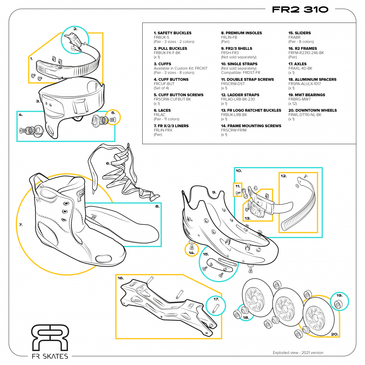 ROLKI FR SKATES FR2 310 BLACK