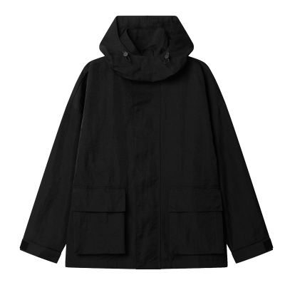 KUBOTA KURTKA Z KAPTUREM TECH CZARNA UNISEX