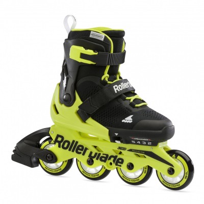 ROLKI ROLLERBLADE MICROBLADE BLACK NEON YELLOW - ROLKI JUNIORSKIE REGULOWANE