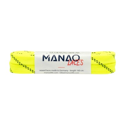 SZNURÓWKI WOSKOWANE MANAO LACES 160 CM NEON YELLOW
