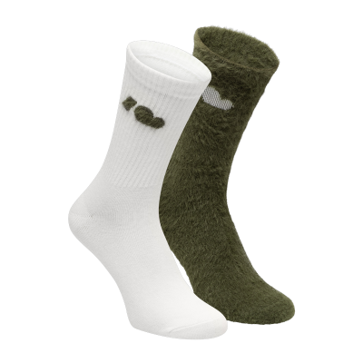 KUBOTA SKARPETY FLUFFY 2-PAK KHAKI