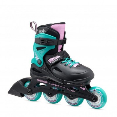 ROLKI ROLLERBLADE FURY G BLACK/SEA GREEN - ROLKI JUNIORSKIE REGULOWANE