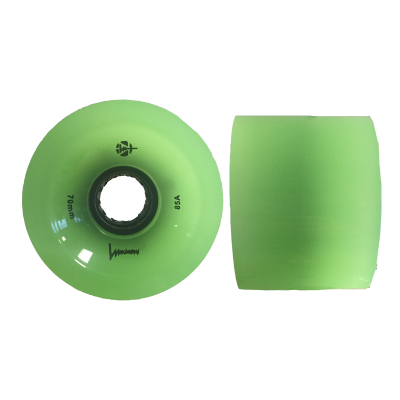 KOŁA LUMINOUS ŚWIECĄCE DO LONGBOARDÓW GREEN GLOW 70X51 MM / 85A X1